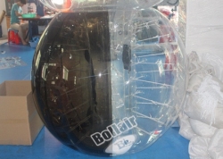 Youth Groups Half Black Inflatable Soccer Bubble Football With 1.0mm TPU