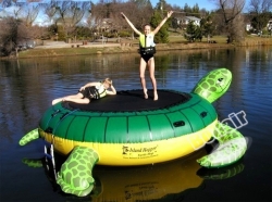 Funny water trampoline in animal shape
