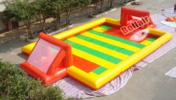 Bubble slippy inflatable soap soccer field