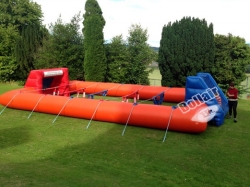 Commercial grade inflatable football pitch