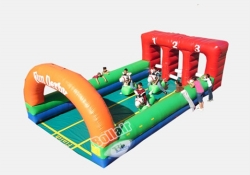 Inflatable pony hop race track