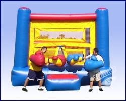 Inflatable bouncing boxing ring arena