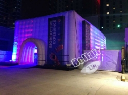 Lighting inflatable cube tent for party