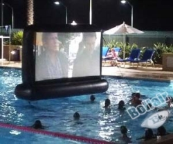 Fashion inflatable outdoor movie screen on water