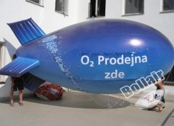 OEM customized 4mL blue inflatable helium blimp