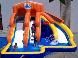 Mini slide bouncer pool